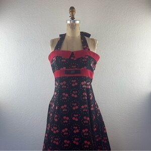 Collectif l 14 Retro 50s Novelty Cherries Stars Halter Rockabilly Pinup Dress